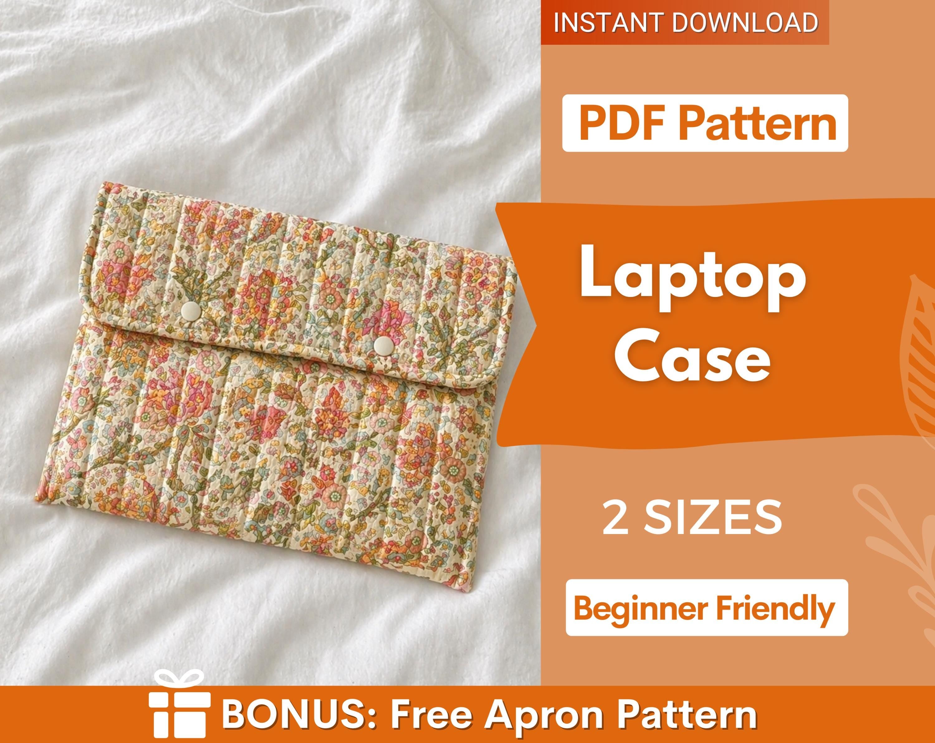 Laptop Case Sewing Pattern | Laptop Bag Pattern | Quilted Laptop Sleeve, Laptop Sleeve Pattern, Laptop Case Pattern, Laptop Bag Pattern