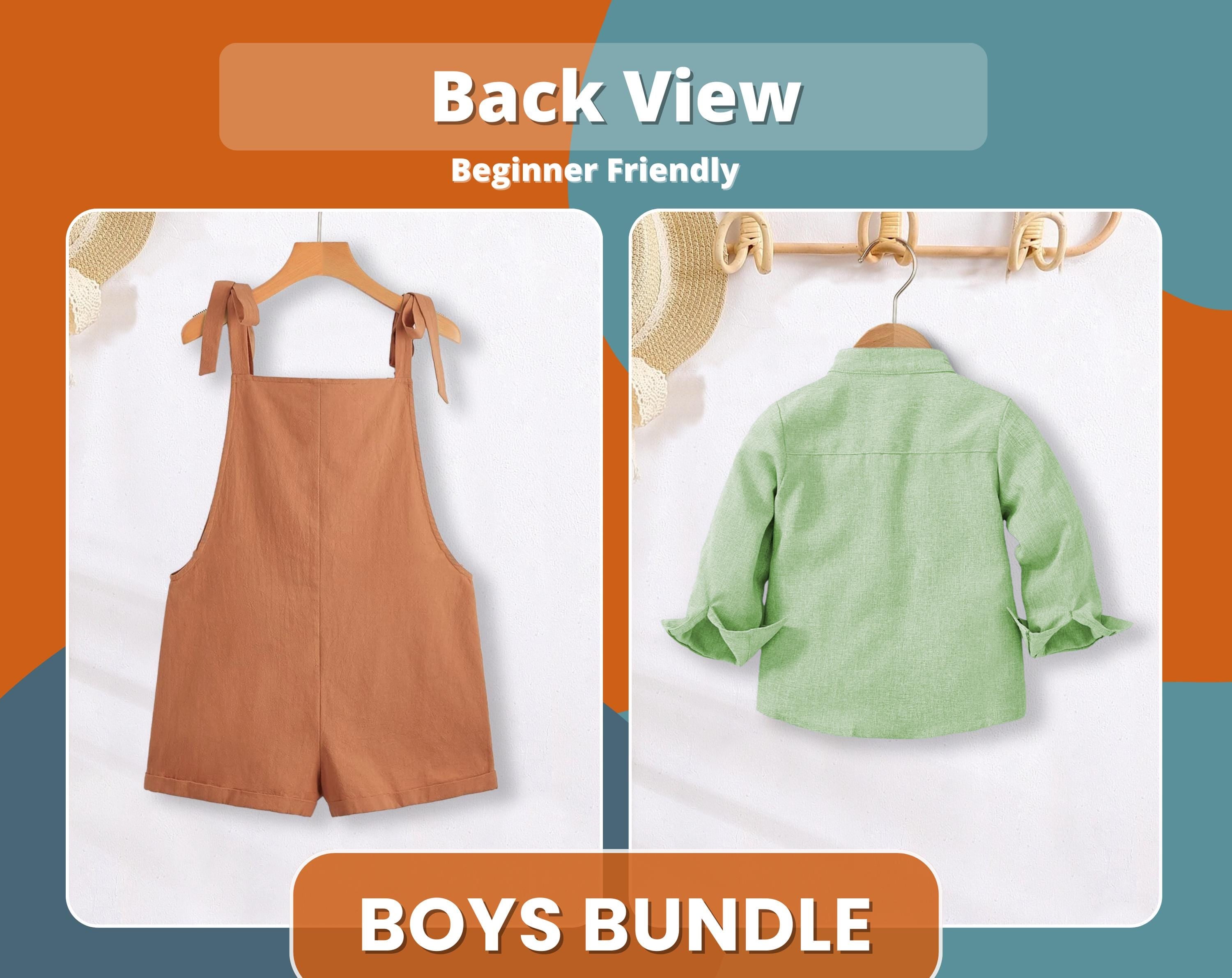 Boys Bundle, Kids Pattern, Sewing Patterns for Kids, PDF Pattern, Beginner Pattern, Romper Pattern, Kids Sewing Patterns, Shirt Pattern