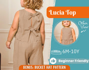 Top Sewing Pattern for Kids, Top Pattern, Kids Pattern, Girl Pattern, Beginner Pattern, Sewing Pattern Toddlers, PDF Pattern