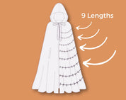 Cloak Sewing Pattern with 9 Lengths, Cape Pattern, Elven Cape, Magical Gown, Medieval Dress, Hooded Cloak, Cape with Hood Pattern, Long Cape