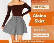 Button Skirt Pattern, Sewing Patterns, Women Pattern, Skirt Patterns Women, Mini Skirt, Womens Skirt Pattern, Midi Skirt Sewing Pattern