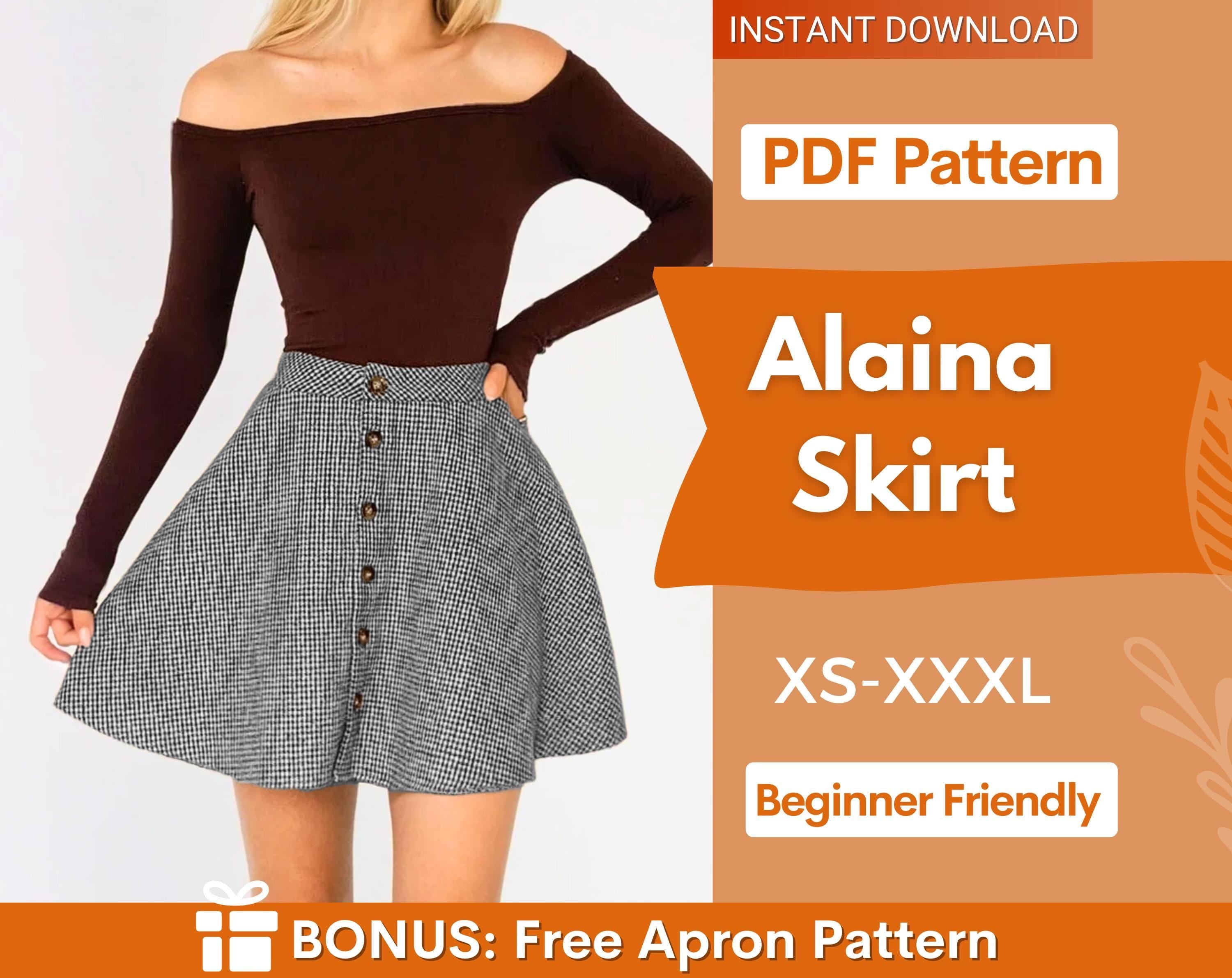 Button Skirt Pattern, Sewing Patterns, Women Pattern, Skirt Patterns Women, Mini Skirt, Womens Skirt Pattern, Midi Skirt Sewing Pattern