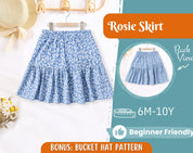 Skirt Sewing Pattern for Kids, Skirt Pattern, Kids Pattern, PDF Pattern, Beginner Pattern, Sewing Pattern Toddlers, Baby Pattern, Girl Skirt