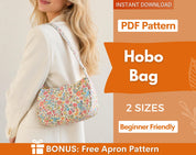 Hobo Bag Sewing Pattern | Shoulder Bag Pattern | Crossbody Bag Sewing Pattern | Shoulder Bag | Women Bag Pattern | Beginner Bag Pattern