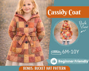 Coat Sewing Pattern for Kids, Girl Coat Pattern, Kids Pattern, PDF Pattern, Beginner Pattern, Sewing Pattern Toddlers, Quilted Coat Pattern