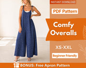 Overalls Sewing Pattern | Women Pattern | Overalls pattern | Jumpsuit Pattern | Women Jumpsuits | Sewing Patterns | Overalls for Women