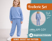 Hoodie and Pants Pattern for Kids, Hoodie Pattern, Kids Pattern, PDF Pattern, Beginner Pattern, Sewing Pattern Toddlers, Pants Pattern