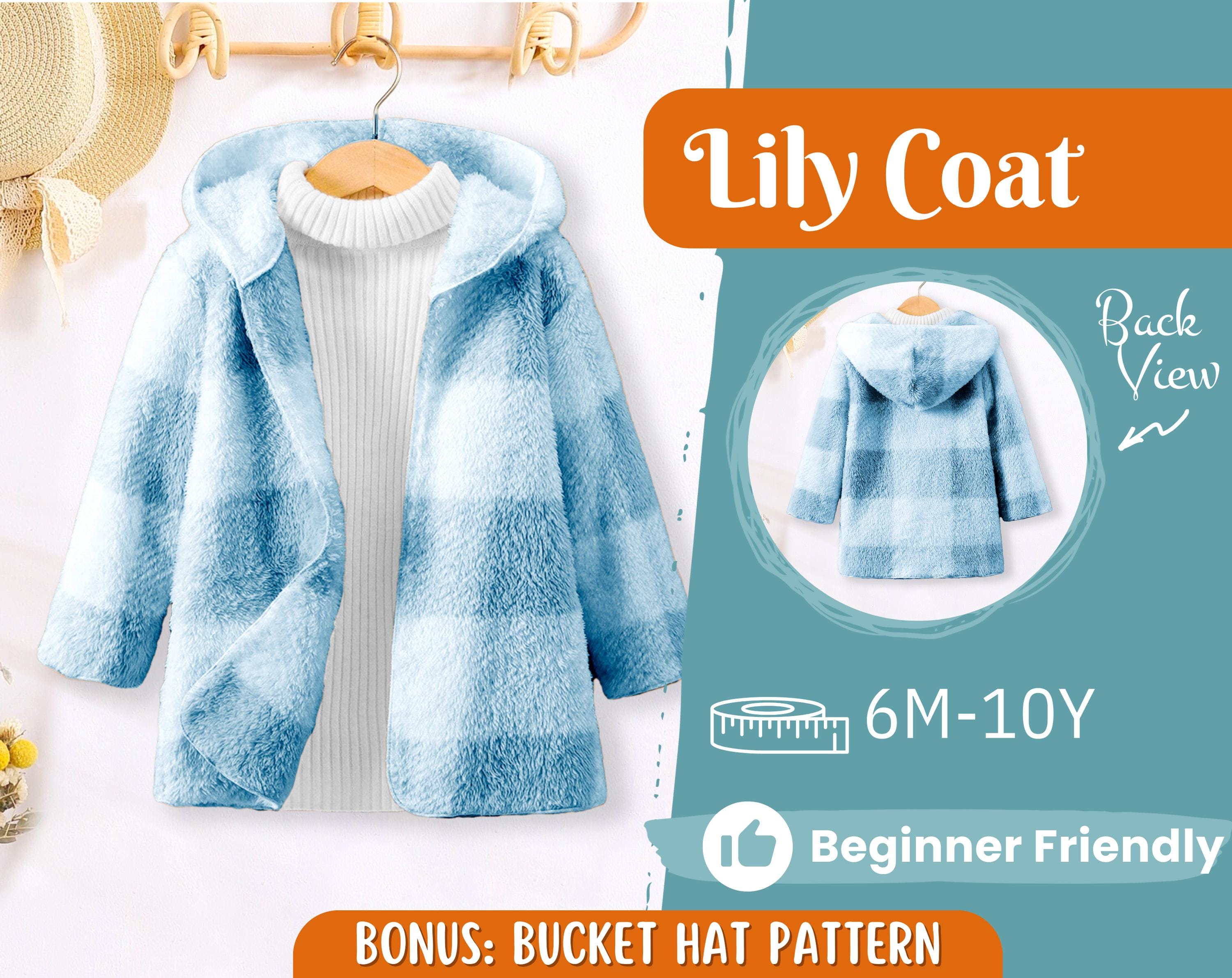 Coat Sewing Pattern for Kids, Girl Coat Pattern, Kids Pattern, PDF Pattern, Beginner Pattern, Sewing Pattern Toddlers, Kids Jacket Pattern