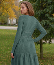 Tiered Dress Sewing Pattern | Dress Pattern | Sewing Patterns | Women Dress Pattern | Beginner Sewing Pattern for Women | Long Sleeved Dress