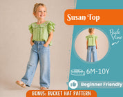 Top Sewing Pattern for Kids, Top Pattern, Kids Pattern, Girl Pattern, Beginner Pattern, Sewing Pattern Toddlers, PDF Pattern