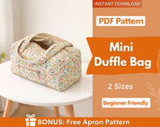 Mini Duffle Bag Pattern | Make Up Bag Sewing Pattern | Beginner Pattern | Travel Bag Pattern |  Bag Sewing Pattern | Beginner Bag Pattern