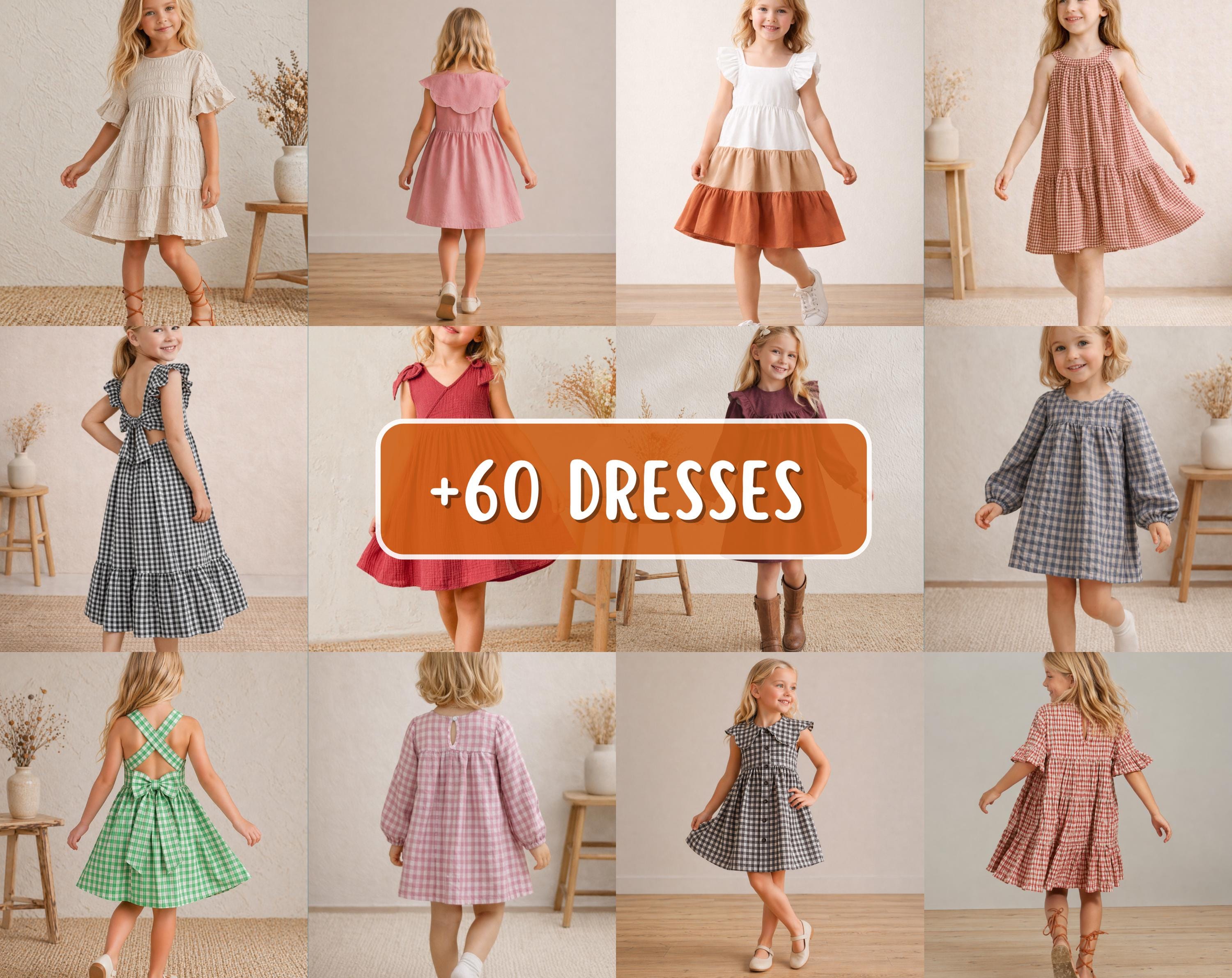 Sewing Patterns for Kids, Sewing Patterns, Kids Patterns, Top Pattern, Dress Pattern, Baby Patterns, Beginner Kids Pattern, Girl Patterns