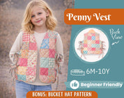 Vest Sewing Pattern for Kids, Kids Vest, Kids Pattern, PDF Pattern, Beginner Pattern, Sewing Pattern Toddlers, Quilted Vest Pattern