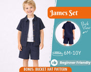 Shirt and Shorts Pattern for Kids, Shirt Pattern, Kids Pattern, PDF Pattern, Beginner Pattern, Sewing Pattern Toddlers, Shorts Pattern