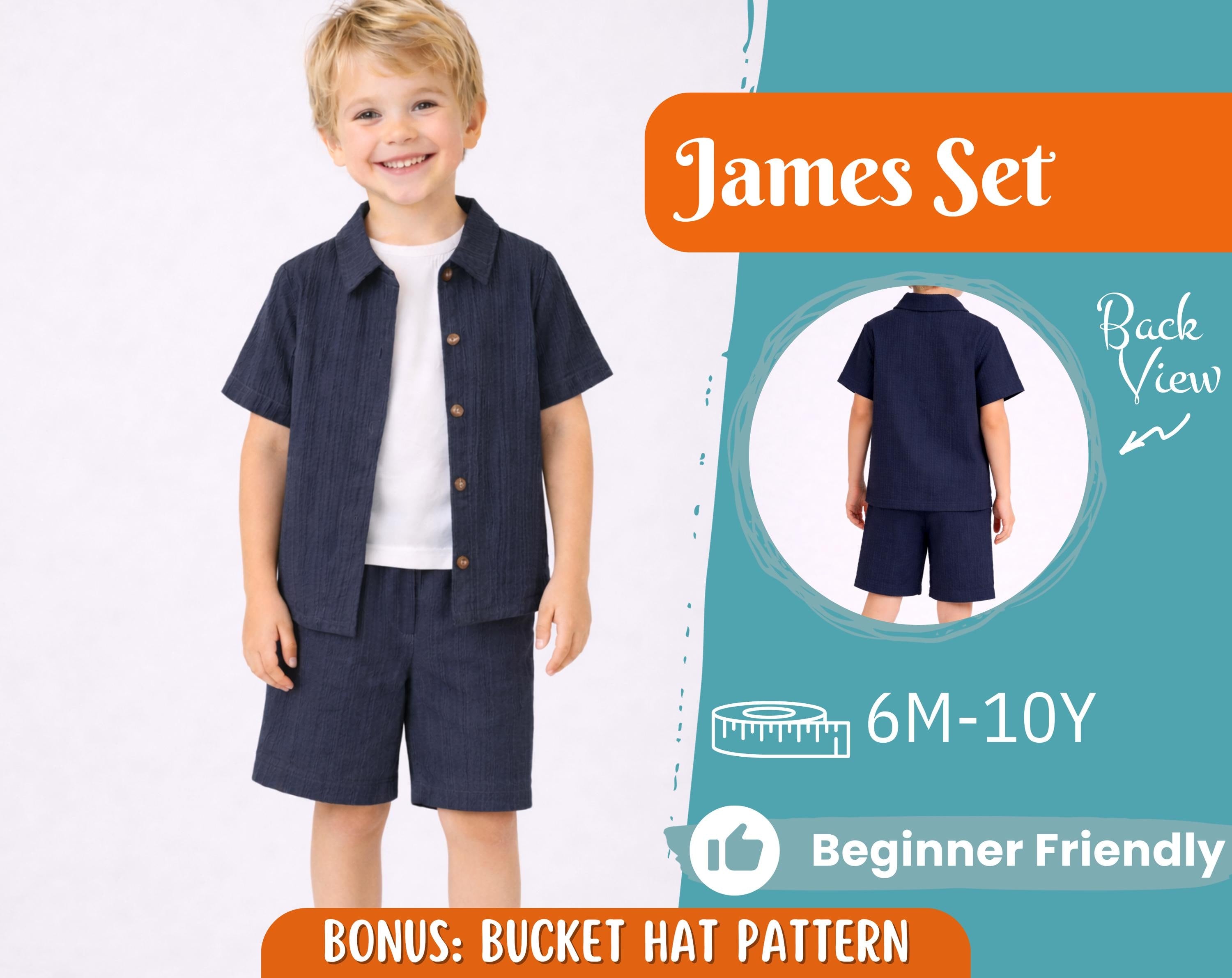 Shirt and Shorts Pattern for Kids, Shirt Pattern, Kids Pattern, PDF Pattern, Beginner Pattern, Sewing Pattern Toddlers, Shorts Pattern