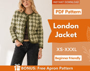 Jacket Sewing Pattern for Women, Women Sewing Pattern, Fleece Jacket, Button Jacket, Beginner Sewing Pattern, Sewing Pattern, Women Coat