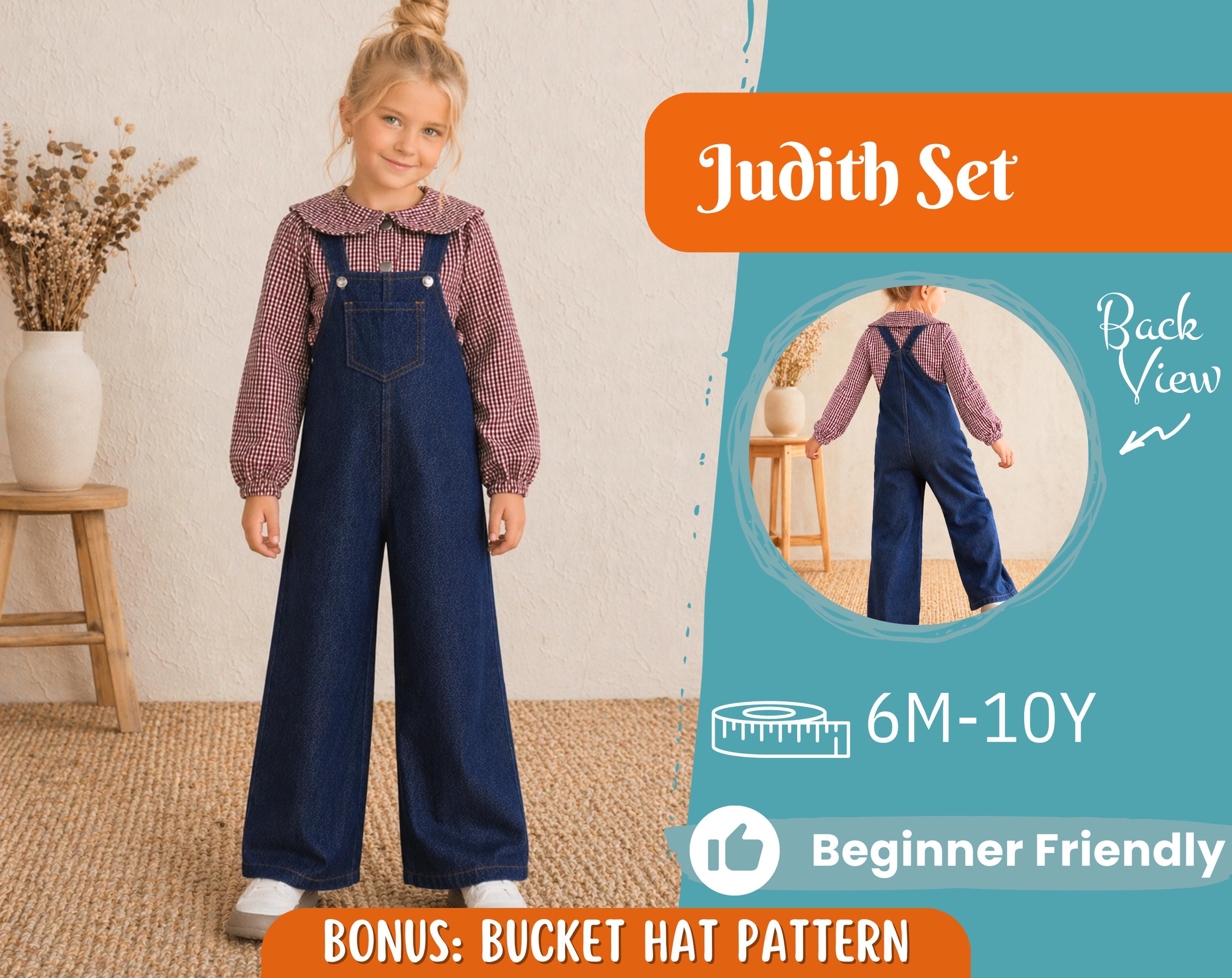 Overalls and Blouse Pattern for Kids, Top Pattern, Kids Pattern, PDF Pattern, Beginner Pattern, Sewing Pattern Toddlers, Jumpsuit Pattern
