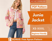 Women Jacket Sewing Pattern | Quilted Jacket Pattern | Sewing Patterns | Women Sewing Pattern Patchwork Jacket | Beginner Jacket
