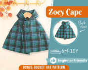 Cape Sewing Pattern for Kids, Capelet Pattern, Kids Pattern, Easy PDF Pattern, Beginner Pattern, Sewing Pattern Toddlers, Baby Pattern