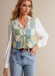 Quilted Vest Sewing Pattern | Front Tie Vest | Vest Sewing Pattern | Top Pattern | Women Sewing Patterns | Quilted Vest | Patchwork Vest