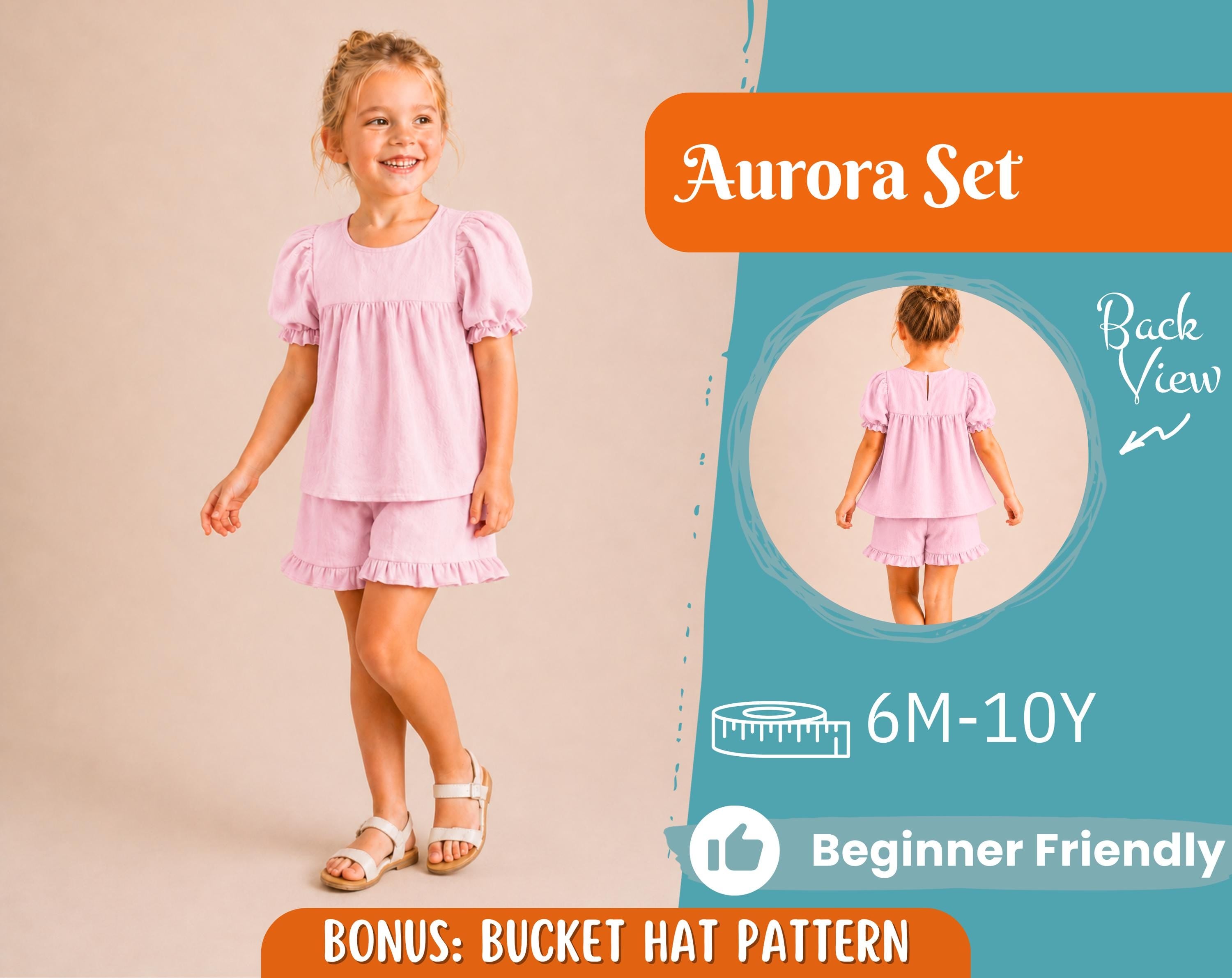 Top and Shorts Pattern for Kids, Top Pattern, Kids Pattern, PDF Pattern, Beginner Pattern, Sewing Pattern Toddlers, Shorts Pattern, Easy Top