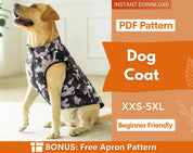 Dog Jacket Pattern, Dog Vest Sewing Pattern, Dog Coat Pattern, Sewing Pattern Dog, Pattern Dog, Pet Pattern, Dog Pattern Vest Jacket Coat