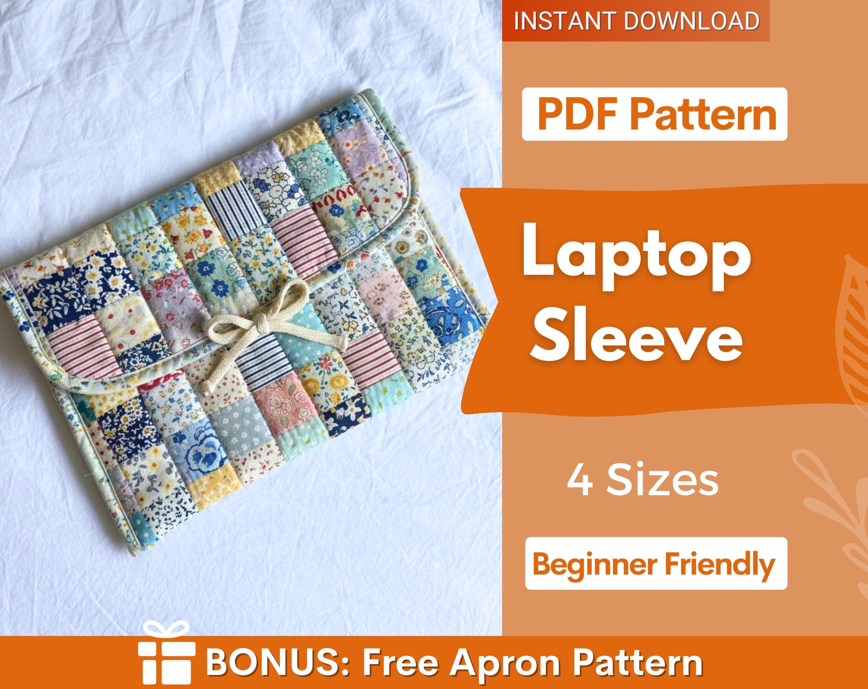 Laptop Case Sewing Pattern | Beginner Bag Pattern | Quilted Laptop Sleeve, Laptop Sleeve Pattern, Laptop Case Pattern, Laptop Bag Pattern