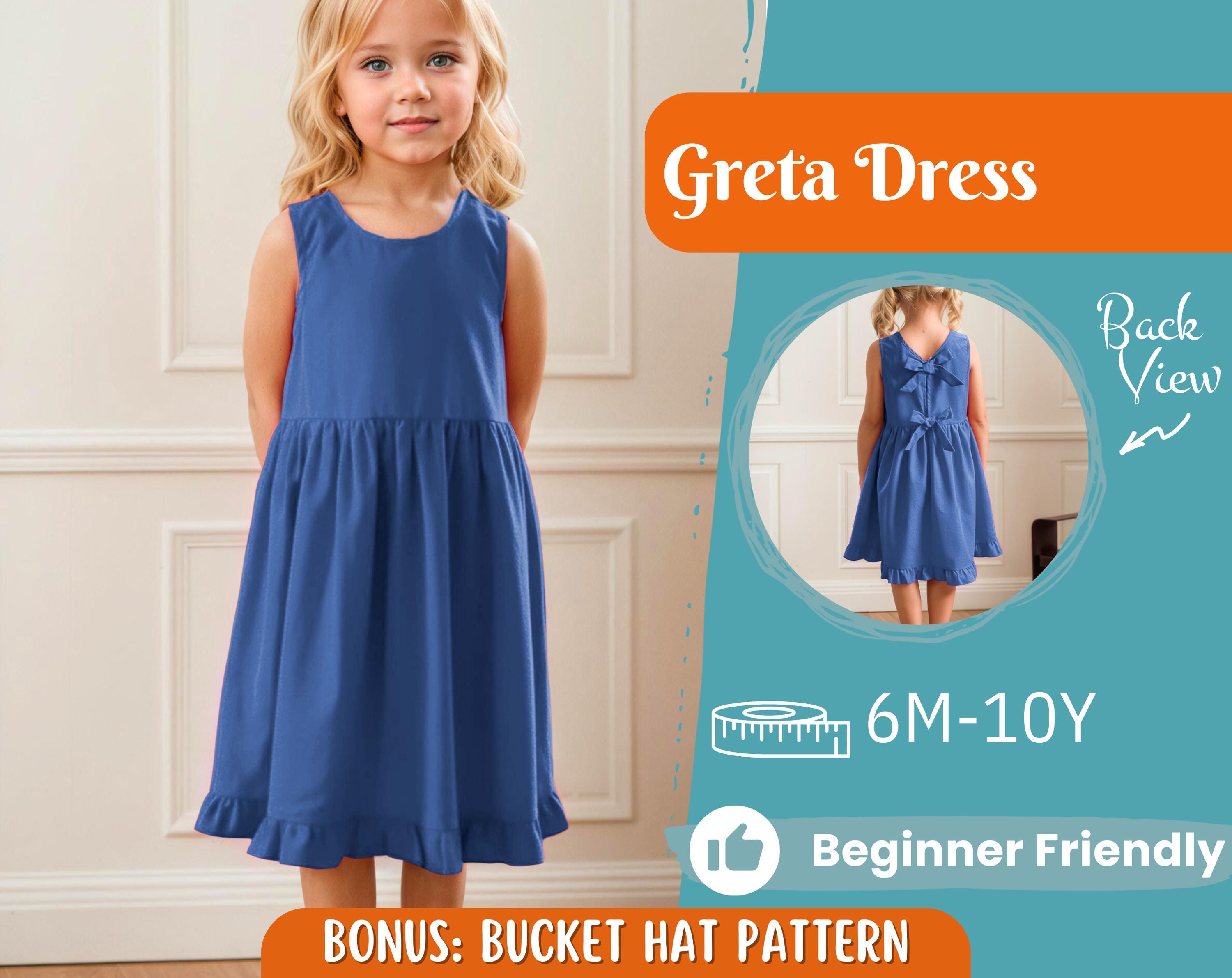 Dress Sewing Pattern for Kids, Dress Pattern, Kids Pattern, Summer Dress Pattern, Beginner Pattern, Sewing Pattern Toddlers, Baby Pattern