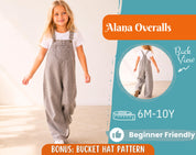 Overalls Sewing Pattern for Kids, Jumpsuit Pattern, Kids Pattern, Dungarees Pattern, Beginner Pattern, Sewing Pattern Toddlers, Baby Pattern