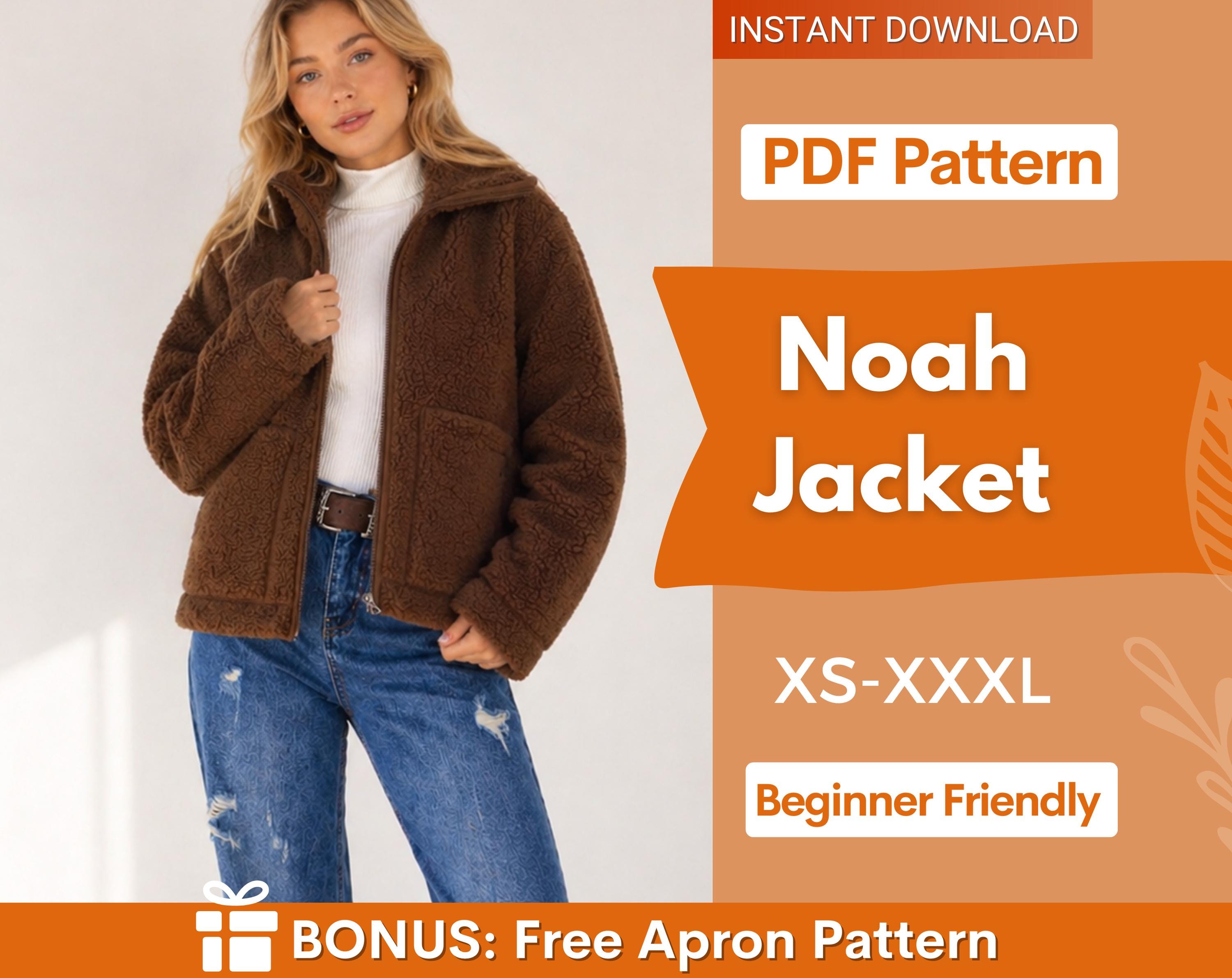 Jacket Sewing Pattern for Women, Women Sewing Pattern, Teddy Jacket, Zip Up Jacket, Beginner Sewing Pattern, Coat Sewing Pattern, Women Coat