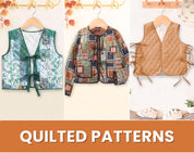 Quilted Bundle, Quilted Pattern, Sewing Patterns for Kids, PDF Pattern, Vest Pattern, Kids Sewing Patterns, Kids Patterns, Jacket Pattern