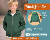 Hoodie Sewing Pattern for Kids, Sweatshirt Pattern, Kids Pattern, PDF Pattern, Beginner Pattern, Sewing Pattern Toddlers, Boy Hoodie Pattern