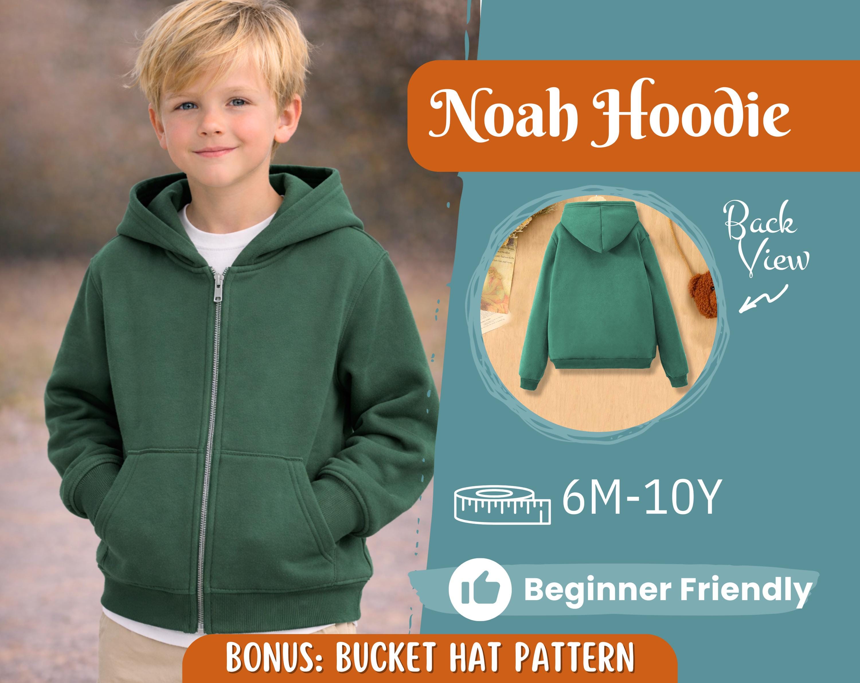 Hoodie Sewing Pattern for Kids, Sweatshirt Pattern, Kids Pattern, PDF Pattern, Beginner Pattern, Sewing Pattern Toddlers, Boy Hoodie Pattern