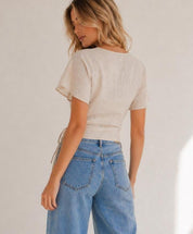 Crop Top Sewing Pattern | Wrap Top Pattern | Women Sewing Pattern | Blouse Pattern | Sewing Patterns Women Blouse | Tie Top Women Pattern