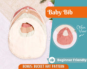 Baby Bib Sewing Pattern for Kids, Bib Pattern, Kids Pattern, Baby Bib, Beginner Pattern, Sewing Pattern Toddlers, Baby Pattern, PDF Pattern