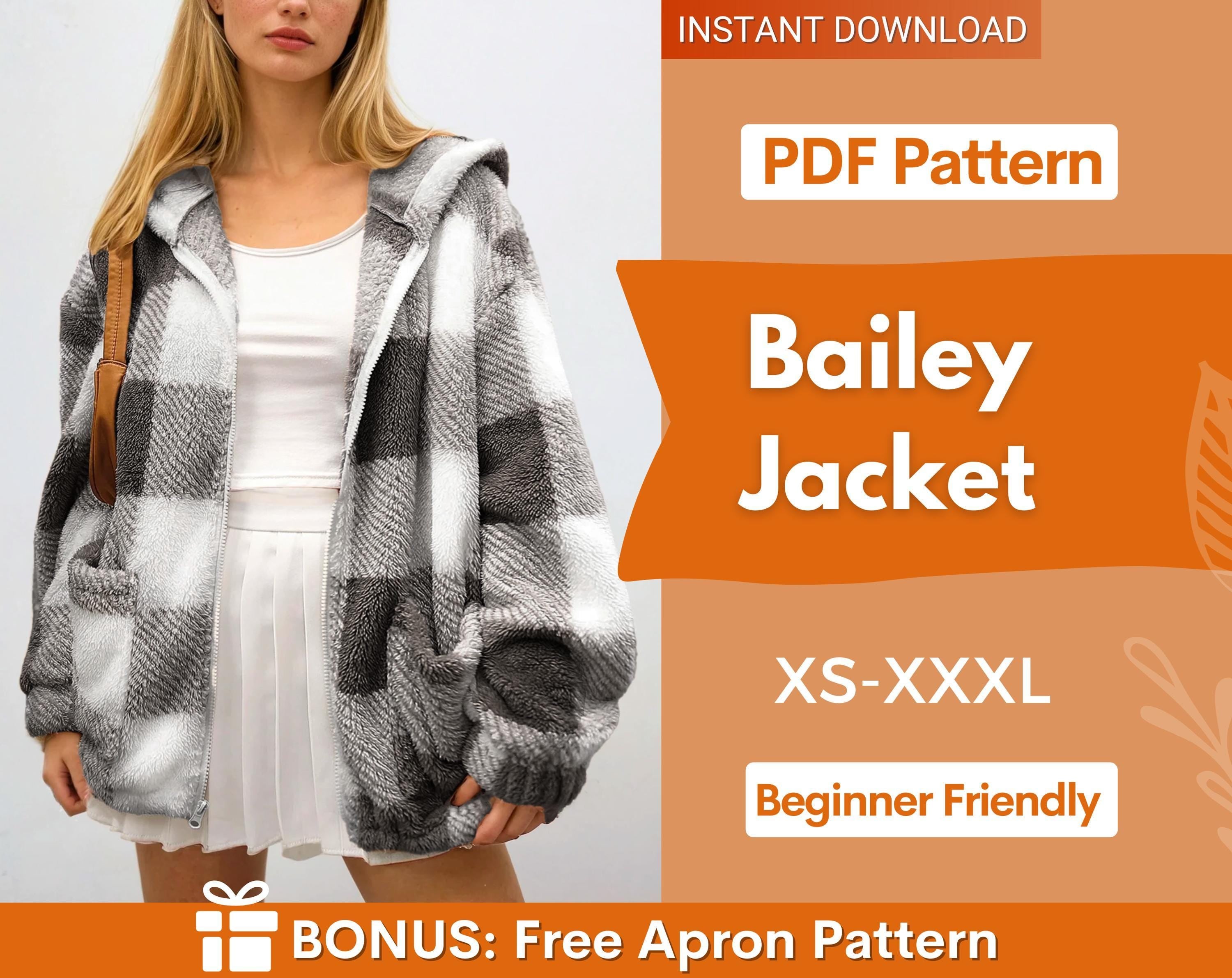 Jacket Sewing Pattern for Women | Coat Pattern | Jacket Pattern | Sewing Patterns | Women Sewing Pattern Coat Jacket with Hoodie