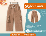 Cargo Joggers Sewing Pattern for Kids, Pants Pattern, Kids Pattern, Joggers Pattern, Beginner Pattern, Sewing Pattern Toddlers, PDF Pattern
