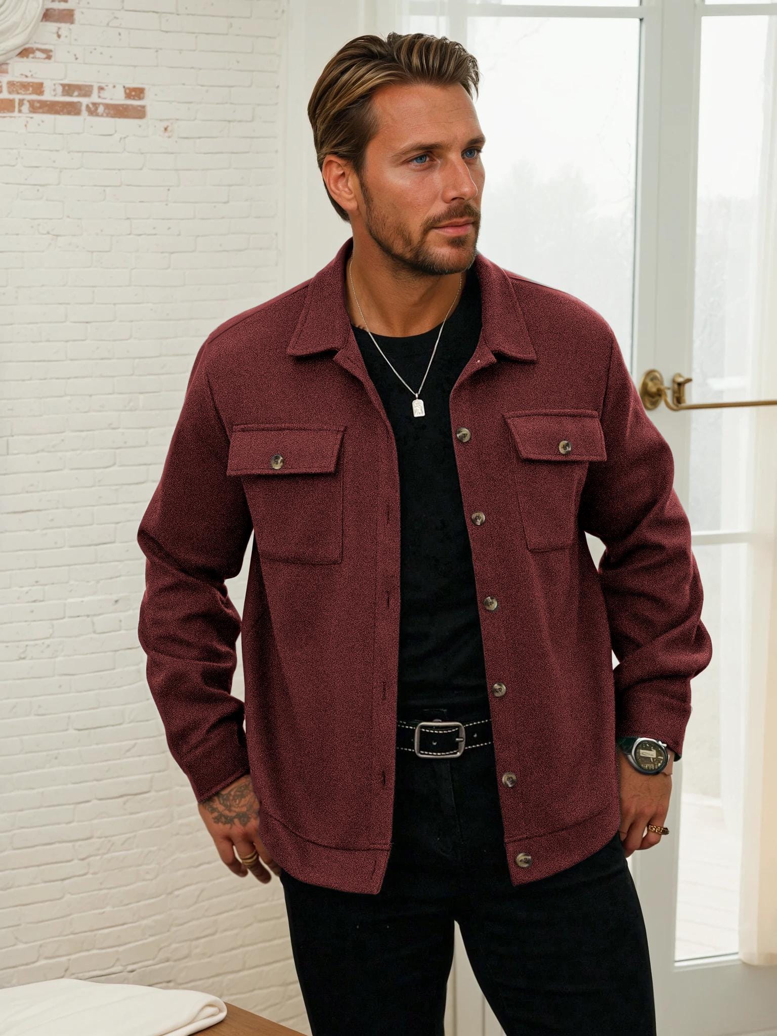 Jacket Sewing Pattern for Men, Shirt Jacket Men Pattern, Men Sewing Pattern, Jacket Pattern Men, Men Jacket, Button Jacket Men, Shirt Jacket