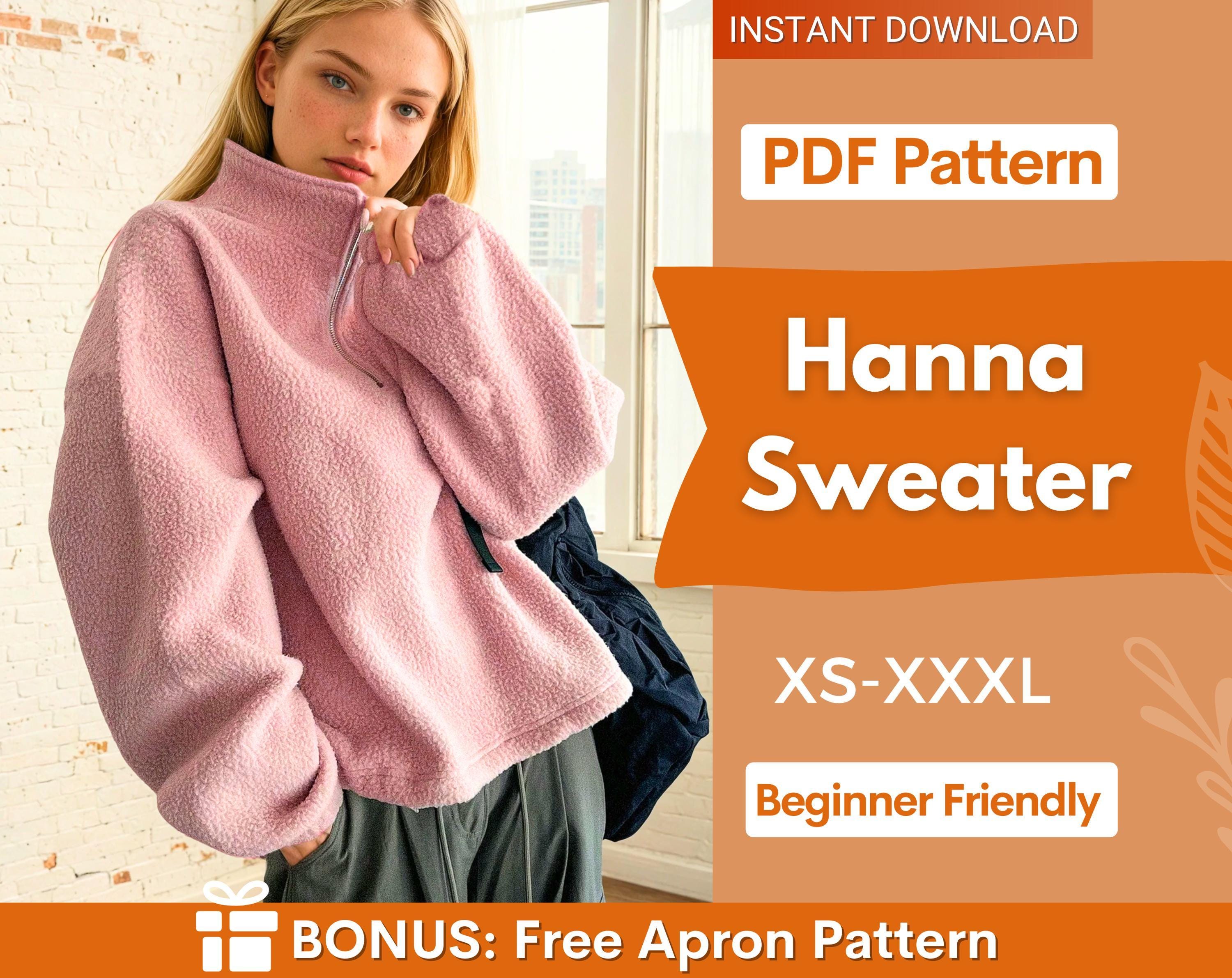 Sweatshirt Sewing Pattern for Women, Women Sweater Pattern, Zip Up Sweater Pattern, Women Sewing Pattern, Beginner Sewing Pattern Sweatshirt