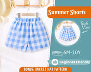 Kids Shorts Sewing Pattern, Shorts Pattern, Kids Pattern, Sewing Pattern, Beginner Pattern, Sewing Pattern Toddlers, Baby Sewing Pattern