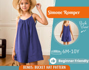 Romper Sewing Pattern for Kids, Overalls Pattern, Kids Pattern, Romper Pattern, Beginner Pattern, Sewing Pattern Toddlers, Jumpsuit Pattern