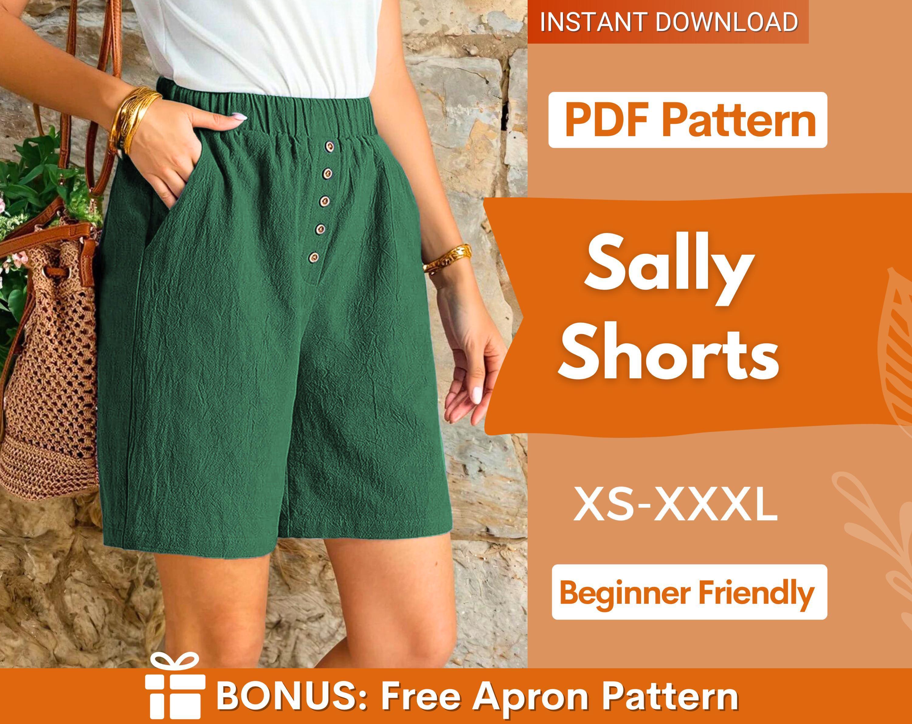 Shorts Pattern | Women Shorts Pattern | Beginner Shorts Pattern | Elastic Waistband Shorts | Wide Leg Shorts Patterns, Bermuda Shorts
