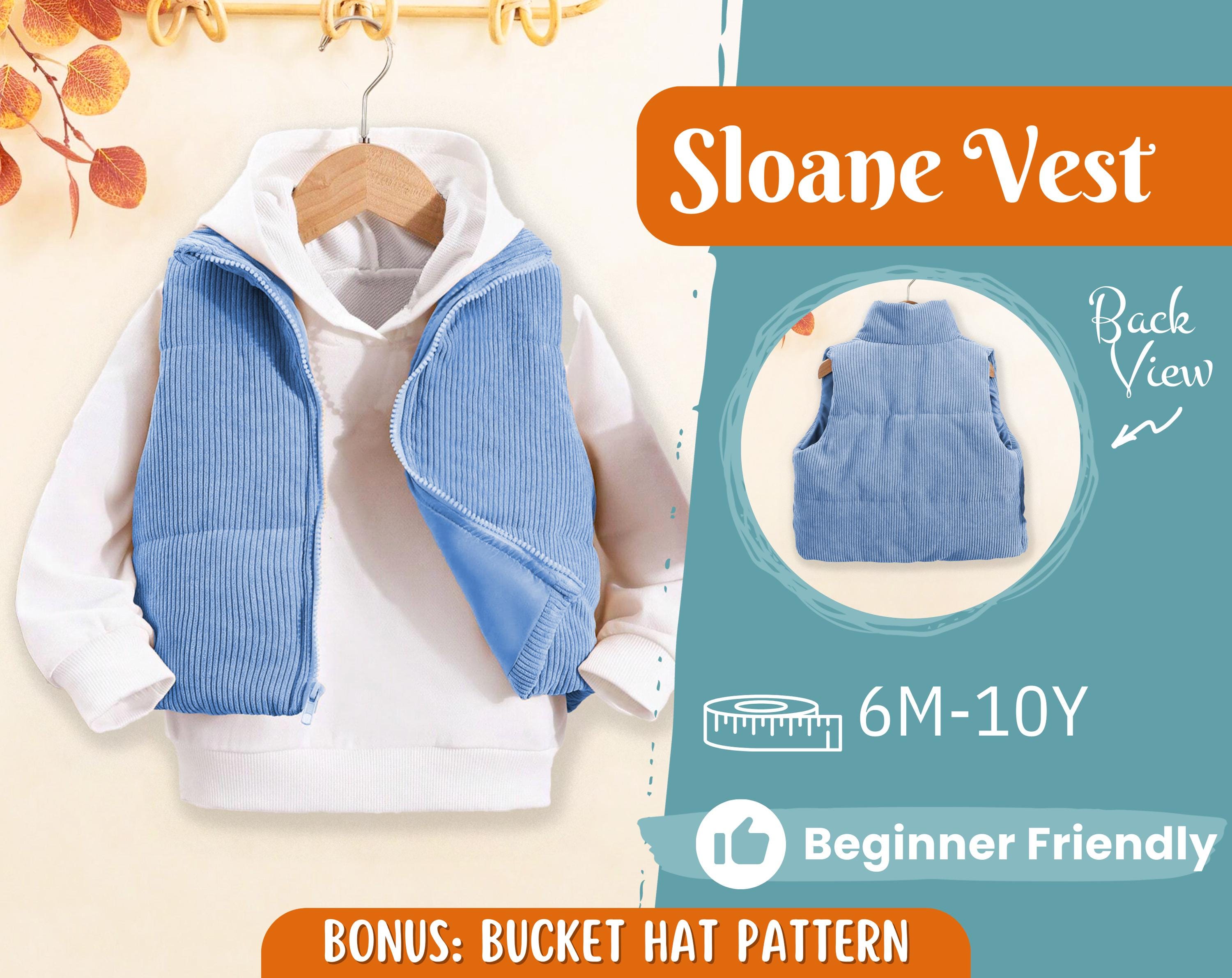 Puffer Vest Sewing Pattern for Kids, Puffer Vest, Kids Pattern, PDF Pattern, Beginner Pattern, Sewing Pattern Toddlers, Kids Jacket Pattern
