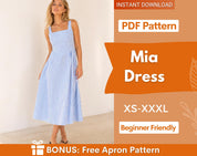 Mia Dress Sewing Pattern | Boat Neck Dress Pattern | Fitted Dress Pattern | Sewing Patterns | Women Patterns | Summer Dress, Women Dress
