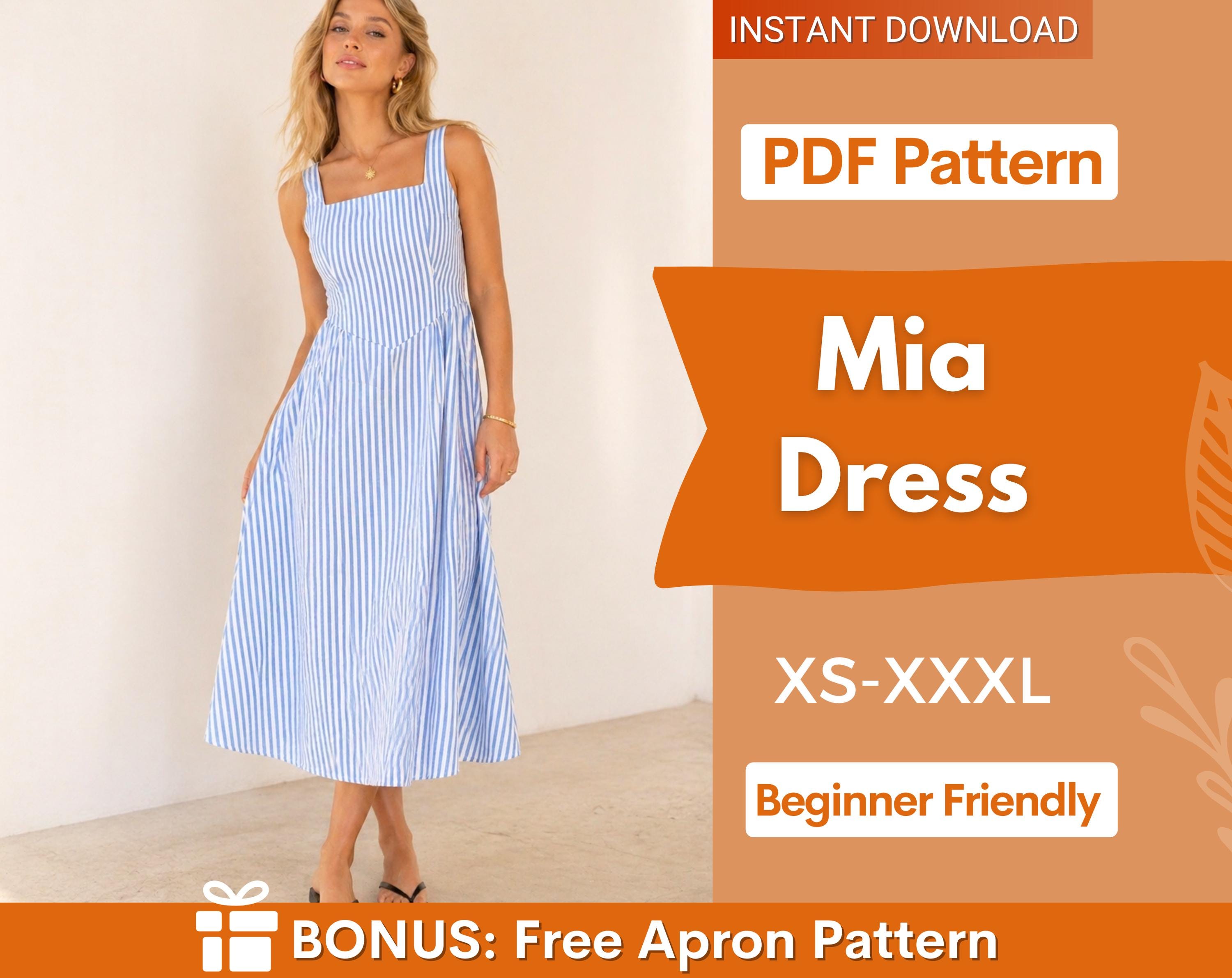 Mia Dress Sewing Pattern | Boat Neck Dress Pattern | Fitted Dress Pattern | Sewing Patterns | Women Patterns | Summer Dress, Women Dress