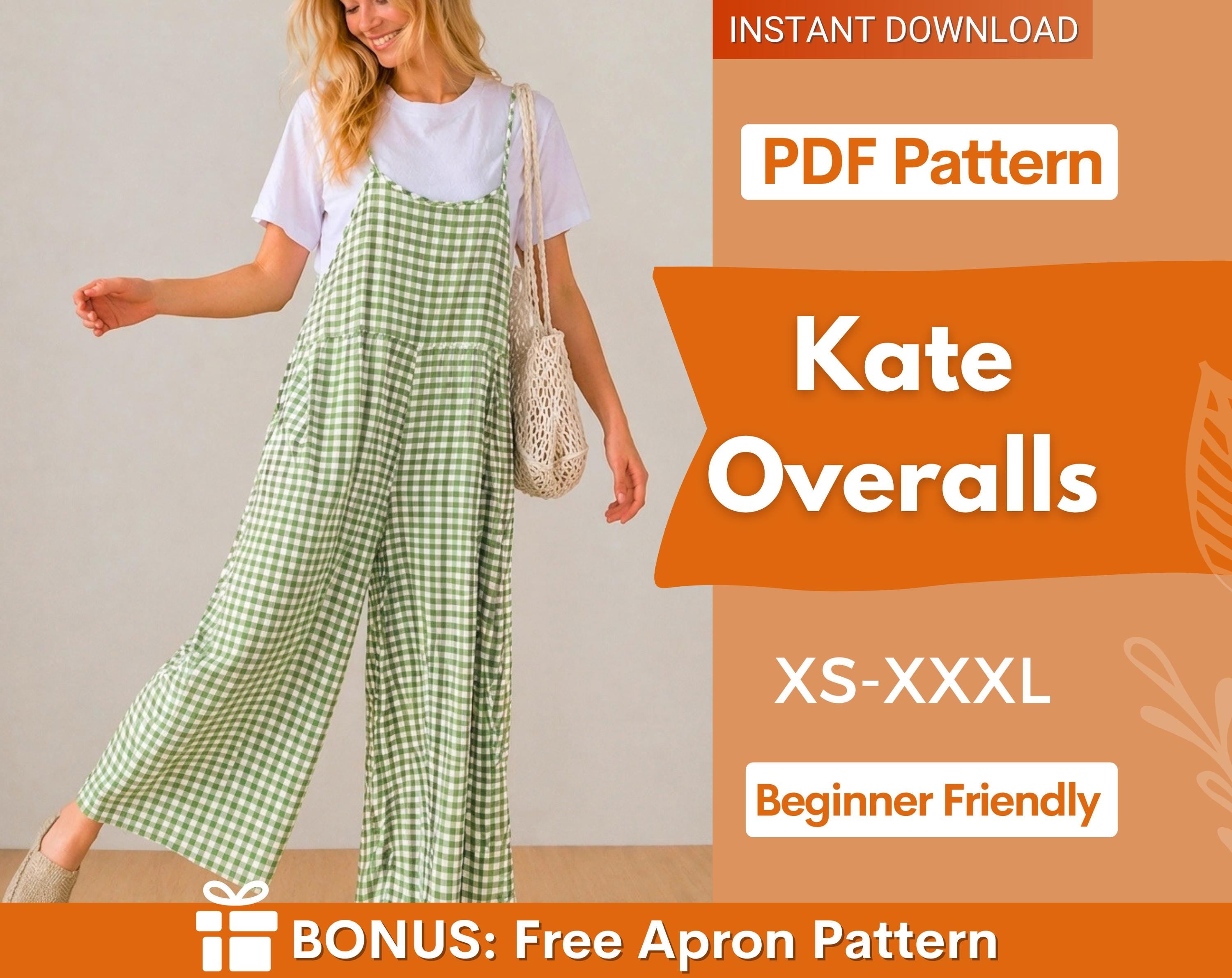 Overalls Sewing Pattern, Romper Pattern, Jumpsuit Pattern, Meadow Overalls, Women Sewing Pattern, Dungaree Pattern, Loose Jumpsuit Overalls