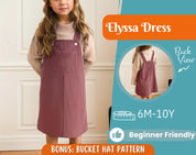 Dress Sewing Pattern for Kids, Dress Pattern, Kids Pattern, Overall Dress Pattern, Beginner Pattern, Sewing Pattern Toddlers, Baby Pattern