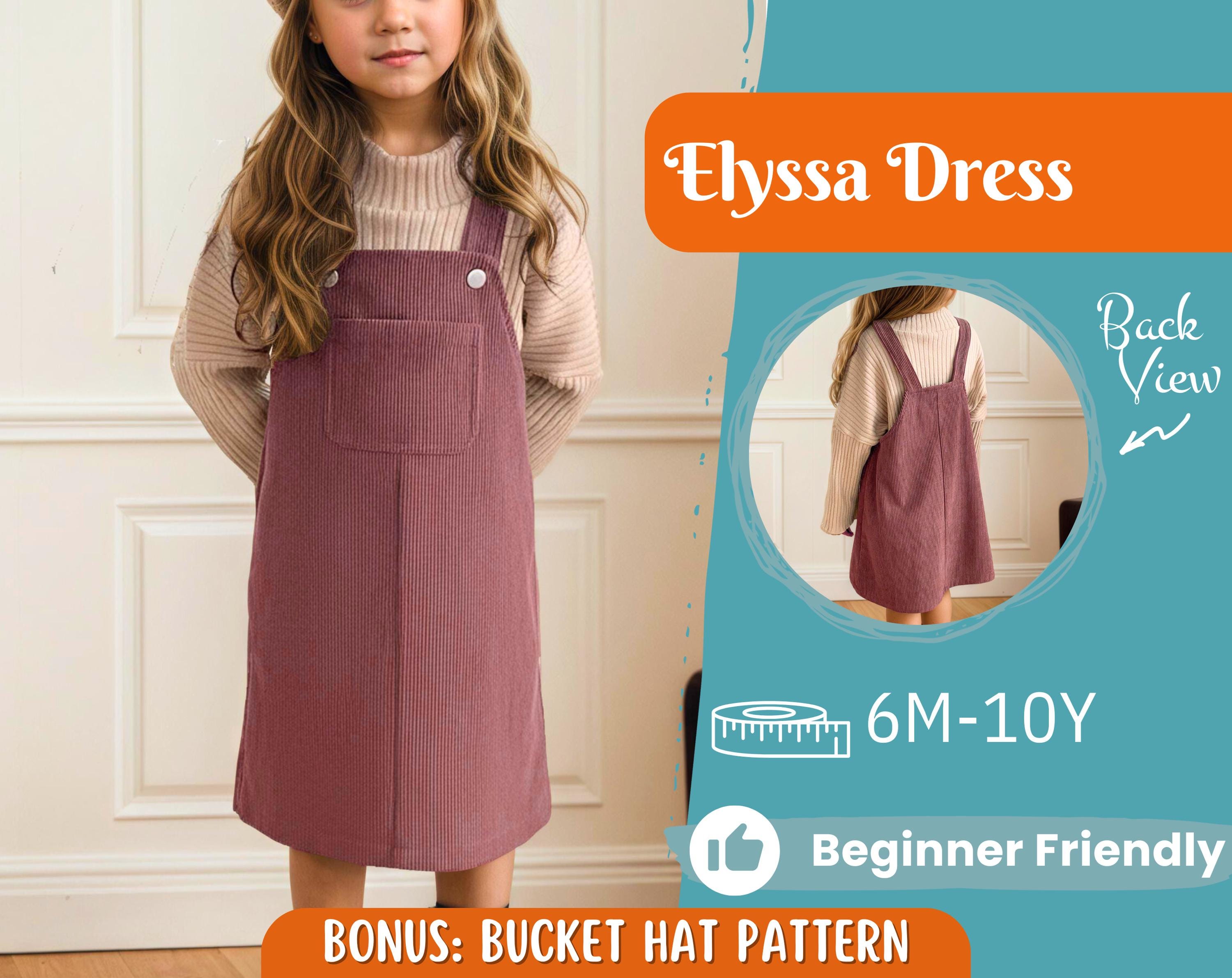 Dress Sewing Pattern for Kids, Dress Pattern, Kids Pattern, Overall Dress Pattern, Beginner Pattern, Sewing Pattern Toddlers, Baby Pattern