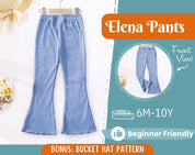 Pants Sewing Pattern for Kids, Pants Pattern, Kids Sewing Pattern, Baby Sewing Pattern, Beginner Pattern, Sewing Pattern Toddlers