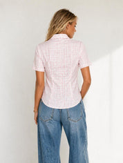 Mila Shirt Sewing Pattern, Fitted Shirt Pattern, Button Up Shirt Pattern, Short Sleeve Shirt Sewing Pattern, Sewing patterns Women